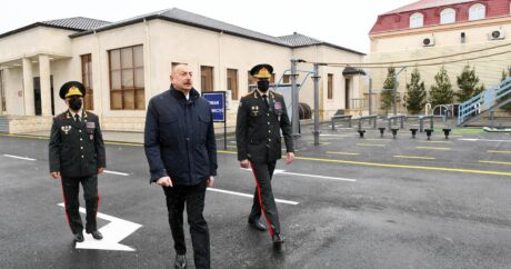 Президент Азербайджана принял участие в открытии воинской части — ФОТО