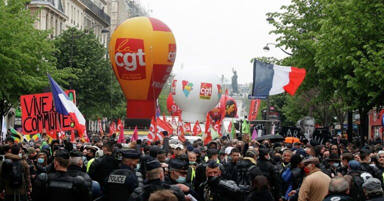 Во Франции на первомайских манифестациях задержали 56 человек