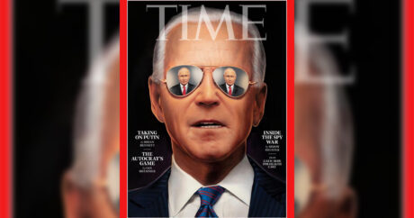 Time поместил на обложку Байдена, в солнцезащитных очках которого отражается Путин