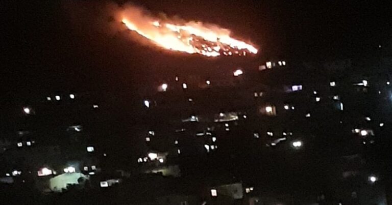 В Баку на склоне горы потушен сильный пожар