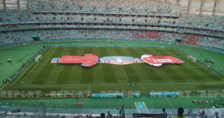 Состоялась церемония открытия последнего матча ЕВРО на Бакинском олимпийском стадионе