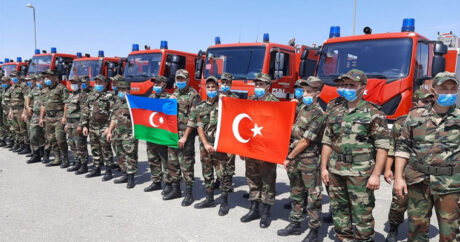 Третья группа пожарно-спасательных подразделений МЧС Азербайджана отправилась в Турцию