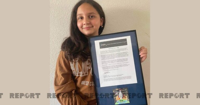 Азербайджанская школьница получила международный сертификат от NASA