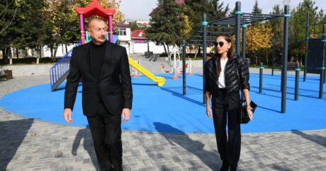 Президент и первая леди ознакомились с работой, проделанной в Парке молодежи в Шамахы