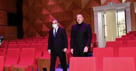 Президент Ильхам Алиев принял участие в открытии нового здания Гянджинского драмтеатра