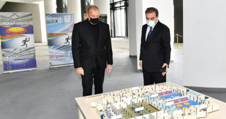 Ильхам Алиев ознакомился с ходом строительных работ в Гянджинском дворце спорта