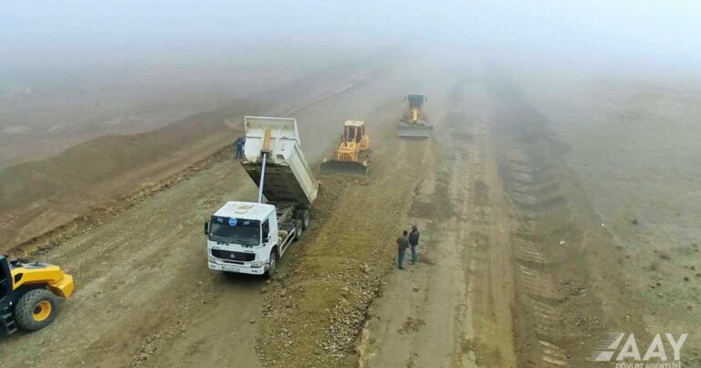 Продолжается строительство автодороги Талыш-Тапгарагоюнлу-санаторий Гашалты