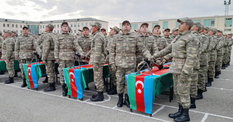 В азербайджанской армии состоялись церемонии принятия военной присяги