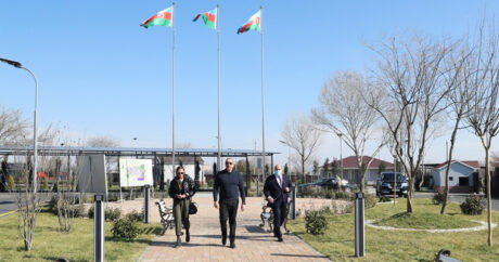 Ильхам Алиев и Мехрибан Алиева ознакомились с условиями в штабе спецпредставительства президента