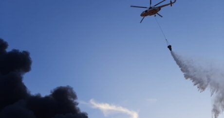 К тушению пожара в Сумгайыте привлечены вертолеты