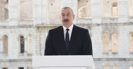 Президент Ильхам Алиев выступил с речью на V Съезде азербайджанцев мира в Шуше