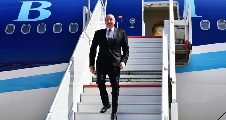 Президент Ильхам Алиев прибыл с рабочим визитом в столицу Королевства Бельгия Брюссель