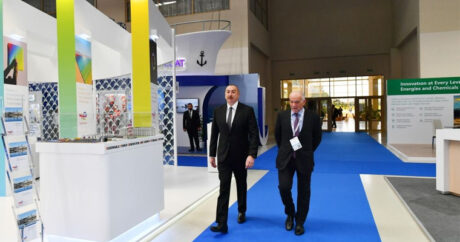 Президент Ильхам Алиев принял участие в церемонии открытия 27-й Международной выставки «Нефть и газ Каспия»
