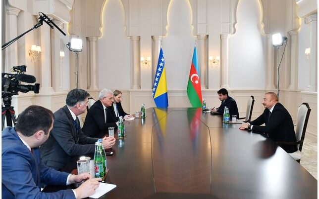 Президент Ильхам Алиев встретился с Председателем Президиума Боснии и Герцеговины