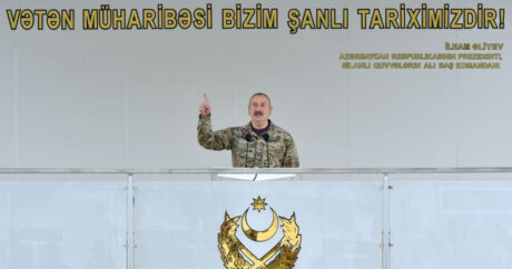 Президент Ильхам Алиев принял участие в открытии воинской части в Кяльбаджарском районе
