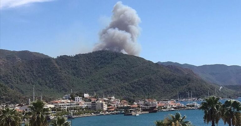 В турецком Мармарисе продолжается тушение лесных пожаров