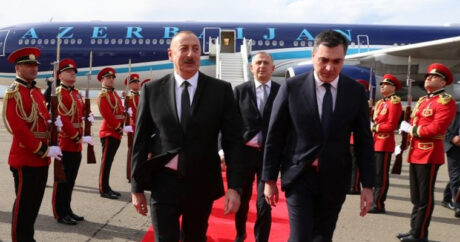 Президент Ильхам Алиев прибыл с рабочим визитом в Грузию