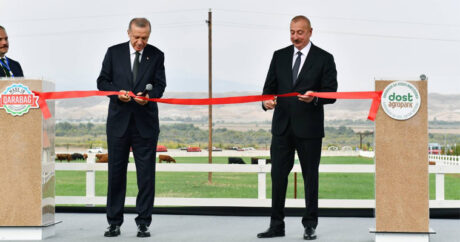 Президенты Азербайджана и Турции приняли участие в открытии первого этапа “Агропарк Dost” в Зангилане