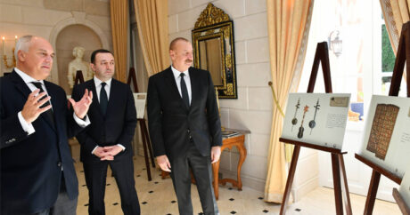 Ильхам Алиев и Ираклий Гарибашвили ознакомились с выставкой «Наследие Карабахского ханства»