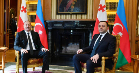 Состоялась встреча Президента Ильхама Алиева с премьер-министром Грузии Ираклием Гарибашвили один на один