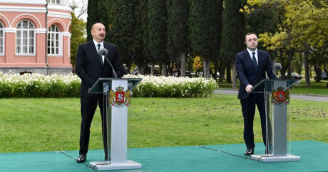 Президент Азербайджана и премьер-министр Грузии выступили с заявлениями для печати
