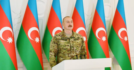 Ильхам Алиев принял участие в мероприятии, организованном в Шуше по случаю Дня Победы