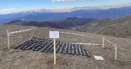 Произведен осмотр участка с минами, установленными незаконными армянскими вооруженными формированиями