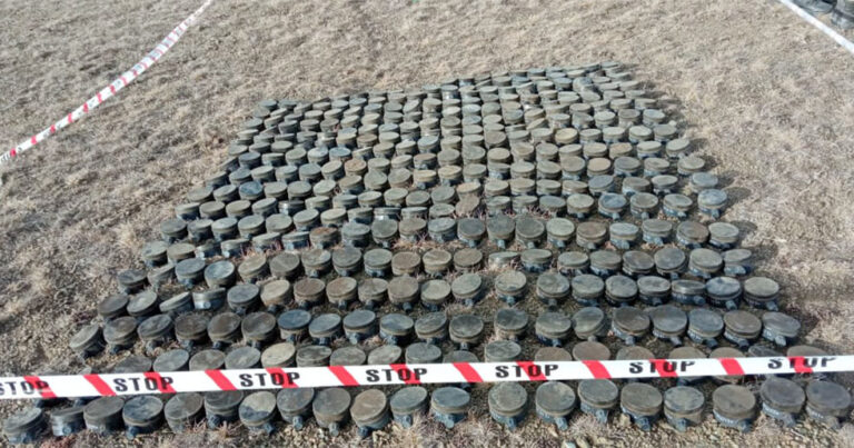 На Сарыбаба обезврежены противопехотные мины армянского производства