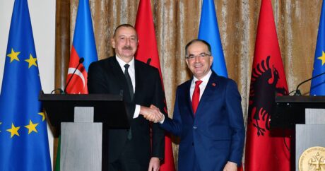 Президенты Азербайджана и Албании выступили с заявлениями для печати