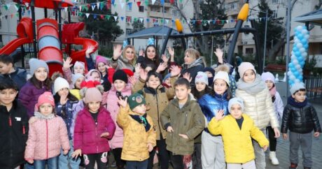 Лейла Алиева приняла участие в открытии очередного обновленного двора в рамках проекта «Наш двор»