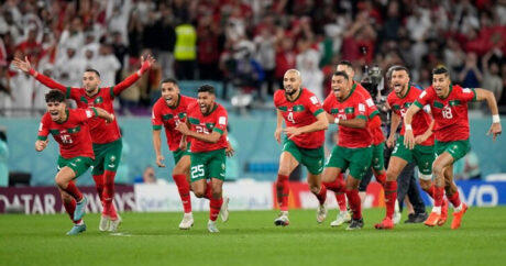 Сборная Марокко впервые вышла в 1/4 финала чемпионата мира по футболу