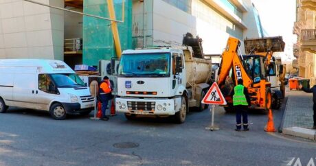 В Баку ремонтируется улица Фарида Алекперова