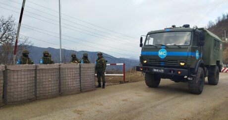 Сегодня по Лачинской дороге беспрепятственно проехали 15 автомобилей миротворцев