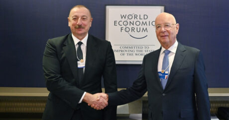 В Давосе состоялась встреча Президента Ильхама Алиева с председателем Всемирного экономического форума Клаусом Швабом