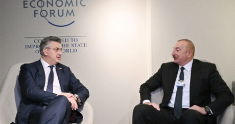 В Давосе состоялась встреча Президента Азербайджана Ильхама Алиева с премьер-министром Хорватии