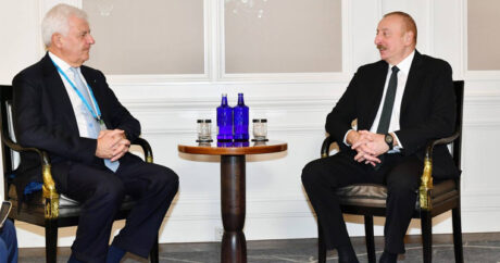 В Мюнхене состоялась встреча Ильхама Алиева с главным исполнительным директором компании Leonardo
