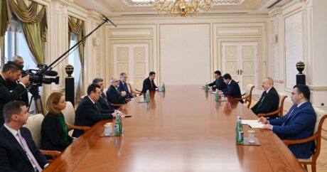 Президент Ильхам Алиев принял делегацию парламента Румынии