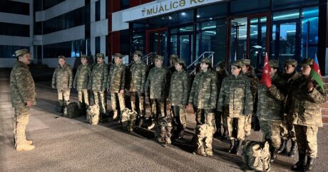Группа военного медицинского персонала Азербайджана отправилась в Турцию