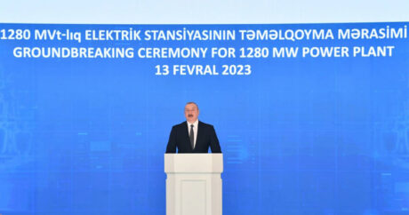 Ильхам Алиев принял участие в церемонии закладки фундамента крупнейшей тепловой электростанции периода независимости