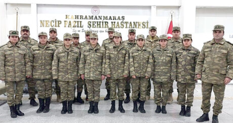 Военно-медицинский персонал Азербайджана находится в Кахраманмараше
