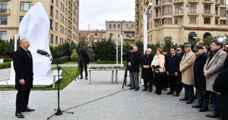 Ильхам Алиев принял участие в открытии памятника выдающемуся композитору Тофику Кулиеву