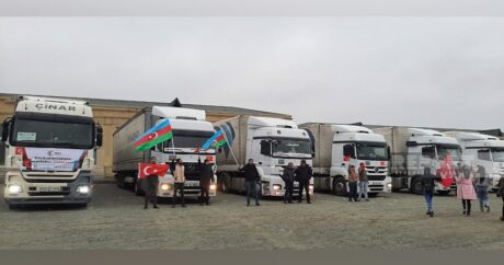 Из Гянджи в Турцию отправлено 7 фур с гуманитарной помощью