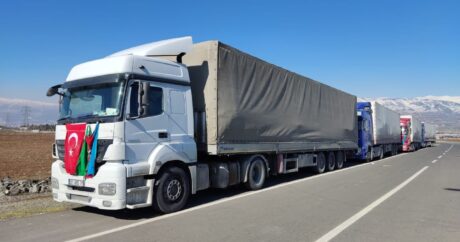 В Турцию прибыла третья автоколонна с гуманитарной помощью из Азербайджана