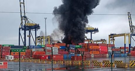 Пожар в порту Искендеруна потушен
