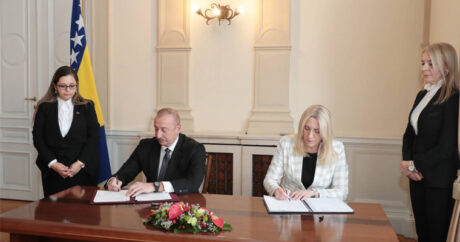 Подписана Декларация о стратегическом партнерстве между Азербайджанской Республикой и Боснией и Герцеговиной