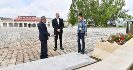 Ильхам Алиев посетил площадь перед административным зданием Специального представительства в Шуше