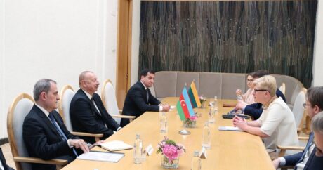 Состоялась встреча Президента Ильхама Алиева с премьер-министром Литвы Ингридой Шимоните