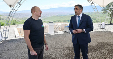 Ильхам Алиев заложил фундамент гостиничного комплекса в городе Зангилан