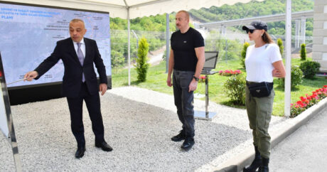Ильхам Алиев и Мехрибан Алиева приняли участие в открытии насосной станции «Зарыслычай»