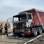 На дороге Баку-Губа произошло возгорание грузового автомобиля